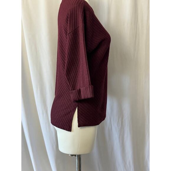 Red by BKE Ribbed Sweater - Burgundy Beauty - M - Picture 3 of 8
